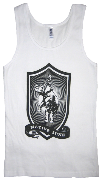 Native June Girl's White Tank Top